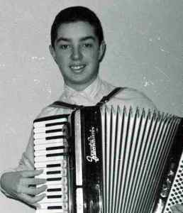 innocent accordion player at age 14